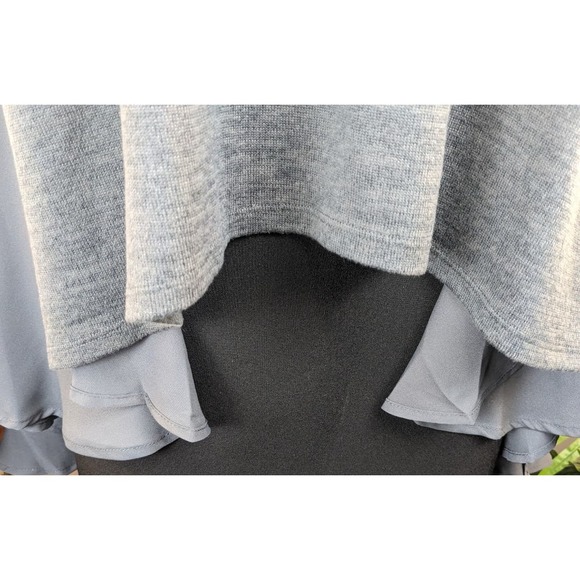 DG2 Diane Gilman Hi-Low Top w/Pleated Back Flowy Dramatic 3/4 Sleeve Size Small - Picture 9 of 12